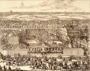 Německá čtvrť Nemetskaya sloboda v Moskvě pravá část, 1705 od Schoonebeek