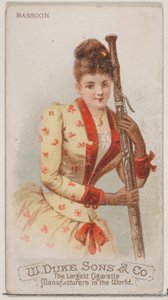 Fagot, ze série hudebních nástrojů N82 pro cigarety značky Duke, 1888., 1888.