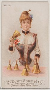 Zvonky, ze série hudebních nástrojů N82 pro cigarety značky Duke, 1888., 1888.