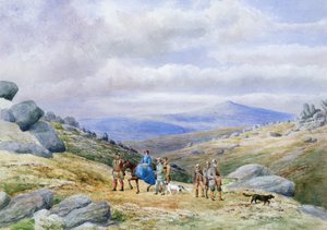 A Shooting Party in the Highlands, 1868 (wc na papíře)