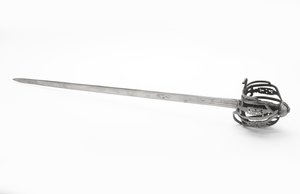 Široký meč s košíkovou rukojetí, cca 1745 (ocel) od Scottish School