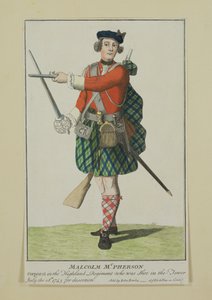 Malcolm McPherson, desátník v pluku Black Watch, Shot for Desertion, 1743 od Scottish School