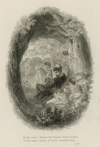 Scéna z Windsorského lesa, Alexander Pope (rytina) od Scottish School