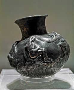 Art Scythe (Scythic Civilization nebo Skythia): stříbrná rituální váza ze 7.-6. století před naším letopočtem. Muzeum Ermitáž, Petrohrad od Scythian