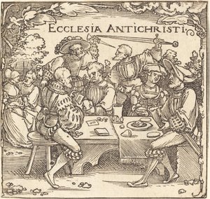 Církev Antikrista od Sebald Beham