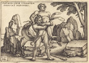 Herkules zabíjí Anthaea od Sebald Beham