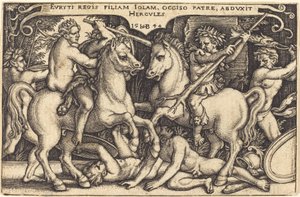 Herkules a Iole od Sebald Beham