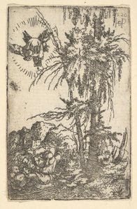 Joachim přijímající příslib Narození Panny, 1520. od Sebald Beham