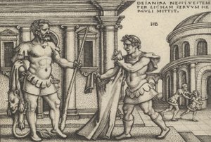 Lichas přinášející oděv Nessus Herkulovi z The Labors of Hercules.