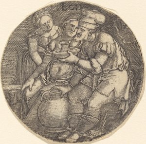 Lot a jeho dcery od Sebald Beham