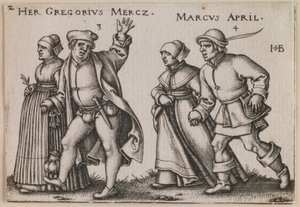 „Březen a duben“ ze série „Sedlácké hody aneb Dvanáct měsíců“ od Sebald Beham
