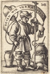 Rolník na trhu [vlevo] od Sebald Beham