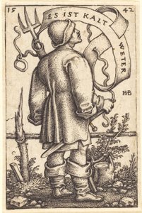 The Weather Peasant: „Je chladné počasí“ od Sebald Beham