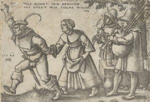 Konec roku, ze Selské hostiny aneb Dvanáct měsíců, 1546. od Sebald Beham