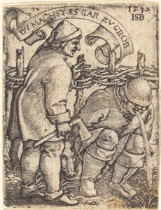 Zvracející rolník od Sebald Beham