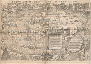 Mapa světa z roku 1532, Sebastian Münster od Sebastian Munster
