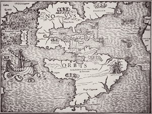 Mapa Ameriky zobrazující Atlantský a Tichý oceán