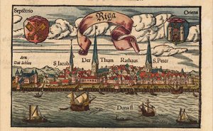 Riga z Cosmographia, cca 1568