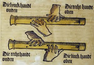 Recorder Duo (z Musica gotutscht od Sebastiana Virdunga) od Virdung, Sebastian (1465-1511) od Sebastian Virdung