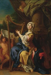Svatá Cecílie, 1733 (olej na mědi)
