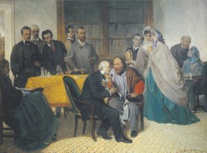 Giuseppe Garibaldi na návštěvě u Alessandra Manzoniho 15. března 1862