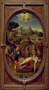 Atalanta a Hippomenes, 1572 (olej na břidlici) od Sebastiano Marsili