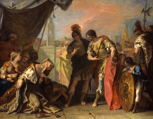 Alexander a rodina Dariova, kolem 1708-1710 od Sebastiano Ricci