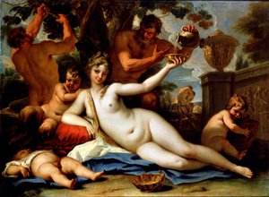 Bacchante a Satyrs, c1713 od Sebastiano Ricci