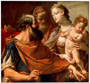 Dítě Mojžíš šlape po faraonské koruně, c1685-c1687 od Sebastiano Ricci