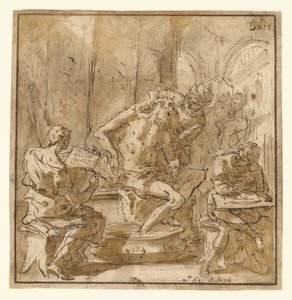 Senekova smrt (recto); Studie člověka (verso) od Sebastiano Ricci
