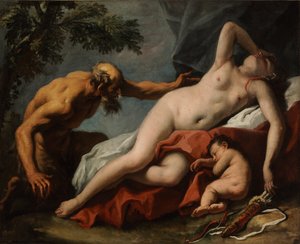 Venuše a Satyr od Sebastiano Ricci