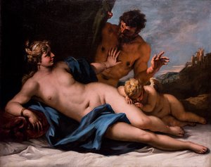 Venuše překvapená satyrem, asi 1720/25 (olej na plátně)