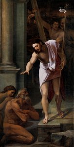 "" Christ aux limbes "" (Kristus v limbu) Obraz Sebastiano del Piombo (1485-1547) 1516 Rozměr 226x114 cm Muzeum Prado, Madrid od Sebastiano del (c.1485 1547) Piombo