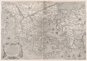 Zrcadlo římské velkoleposti: Mapa Řecka, polovina 16. stol., polovina 16. stol. od Sebastiano di Re