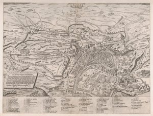 Zrcadlo římské velkoleposti: Pohled na Řím od severu, 1561., 1561. od Sebastiano di Re
