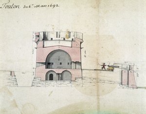 Fortification de Toulon by Vauban dne 06.03.1692 od Sebastien Le Prestre de Vauban