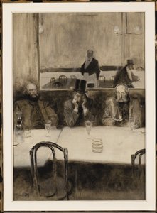 Paul Verlaine, Bibi la Purée a Stephane Mallarme v kavárně Procope od Serafino Macchiati