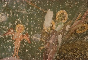 Andělé z posledního soudu, 14. století (detail)