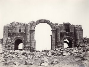 Hadriánův oblouk v Jerashi, 1867
