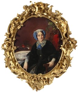 Portrét princezny Isabelly Adamovny Gagariny 1800-1886, rozená hraběnka Walewska, 50. léta 19. století od Sergei Konstantinovich Zaryanko
