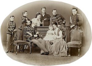 Rodina císaře Alexandra II Ruska, c. 1871.