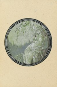 Rusalka. Ilustrace k básni Ruslan a Ludmila od A. Puškina, 1921-1926.