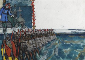 Ilustrace k Pohádce cara Saltana od A. Puškina od Sergei Vasilievich Malyutin