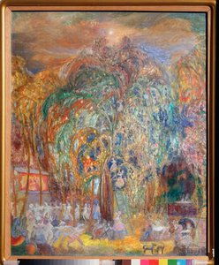 Night Fete (Night Fete) - obraz Sergeje Jurijeviče Sudejkina (Serge Soudeikine) (1882-1946), tempera na plátně od Sergei Yurevich Sudeikin