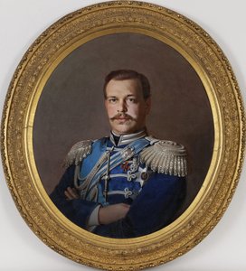 Alexandre III. - Portrét císaře Alexandra III. (1845-1894) - Peinture de Sergei Konstantinovič Zaryanko (1818-1870), cca 1865 - Olej na plátně, 78x71 - Soukromá sbírka