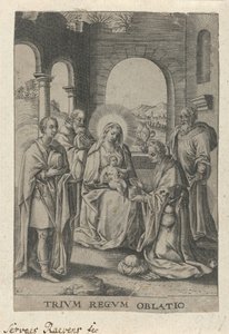 Aanbidding der Koningen Obětování tří králů (název na předmětu) od Servatius Raeven