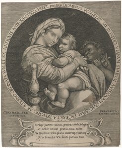 Madonna della sedia Marie s dítětem Krista a Jan Křtitel od Servatius Raeven
