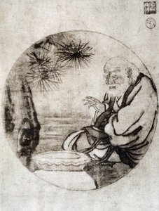 Portrét Lao-Tzua, čínského filozofa ze 6. století př. n. l., kresba Sesshu Toyo (1420-1506), japonská civilizace, období Muromachi