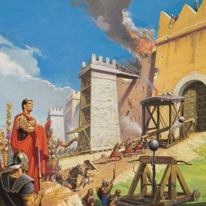 Útok na Kartágo (kvaš na papíře) od Severino Baraldi