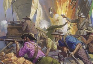 Búrové brání pozice proti Britům od Severino Baraldi